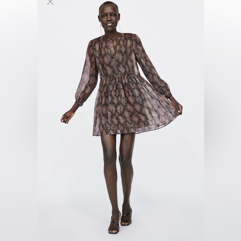 Printed mini dress